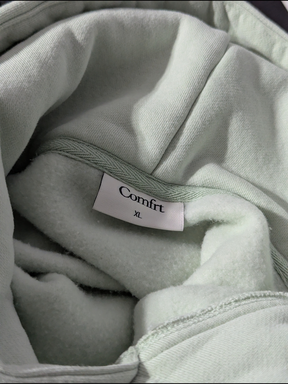 Comfrt Pastel Mint Hooded Sweatshirt NWOT - Picture 6 of 7